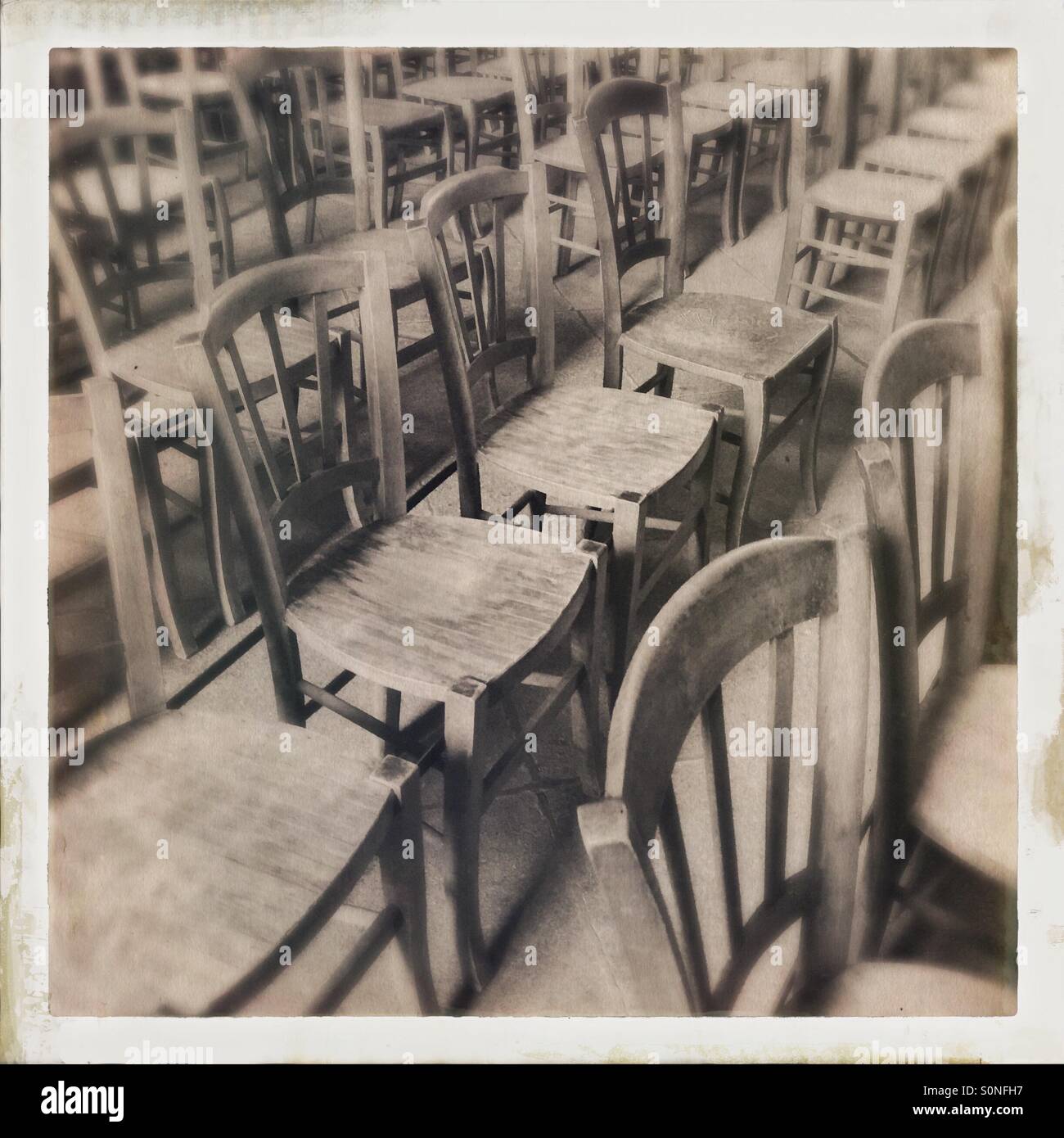 Old wooden chairs - Smartphone Captured Stock Image