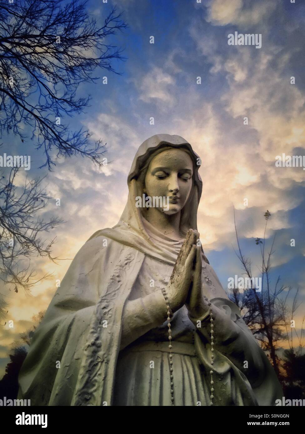 Pray that all wanderers find their way home. Stock Photo