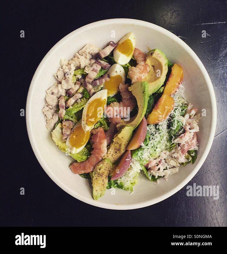 Crab Cobb salad - Smartphone Captured Stock Image