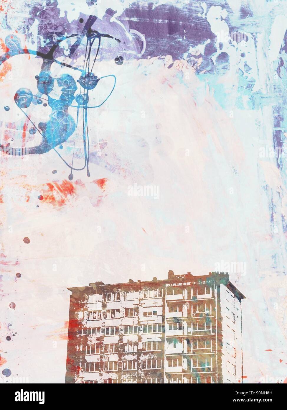 Lone apartment building - Smartphone Captured Stock Image