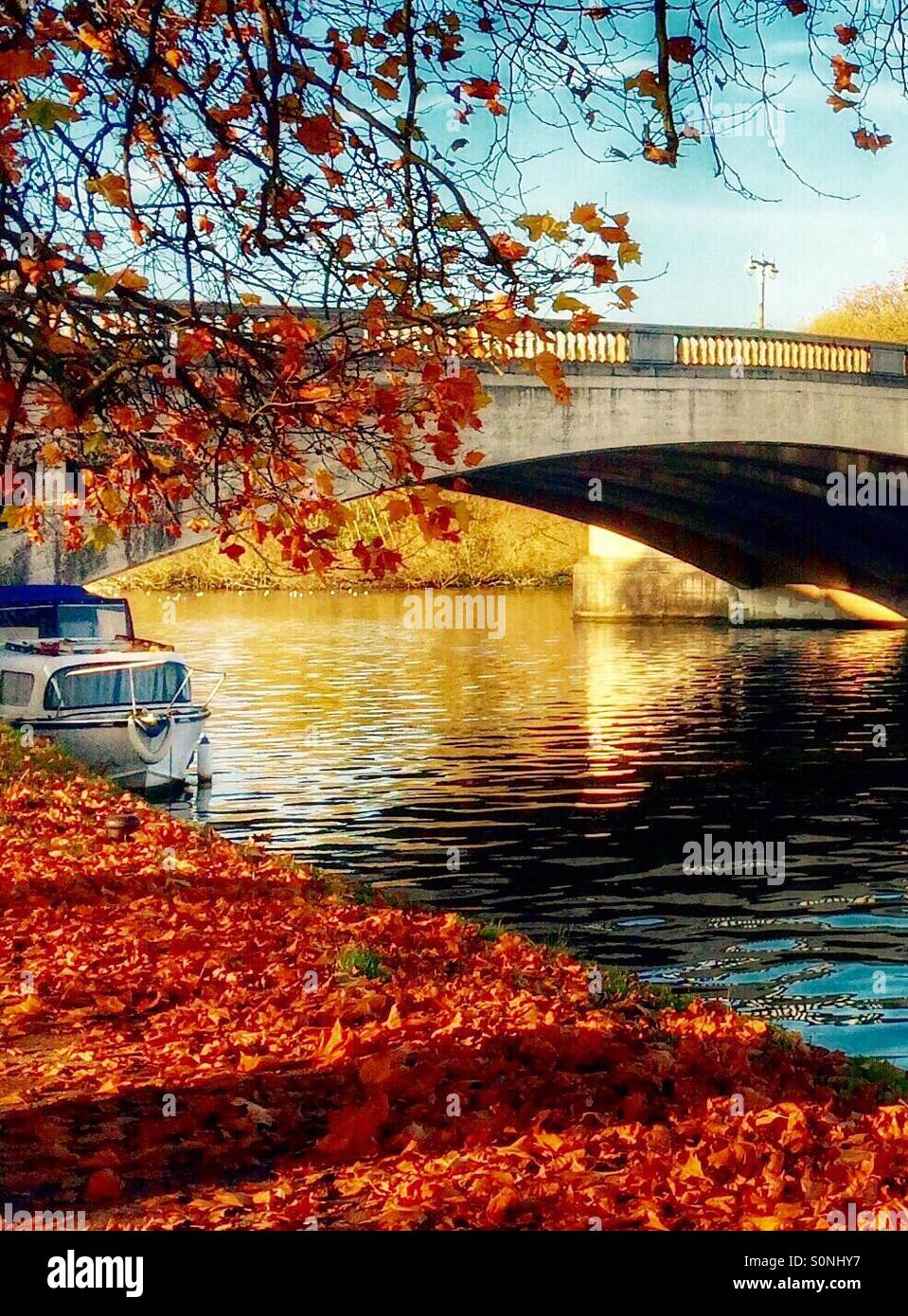 Caversham Bridge, Reading, U.K. Stock Photo