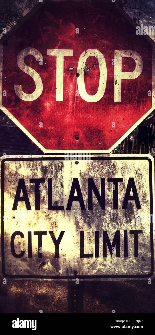 City limit sign for atlanta hires stock photography and images Alamy