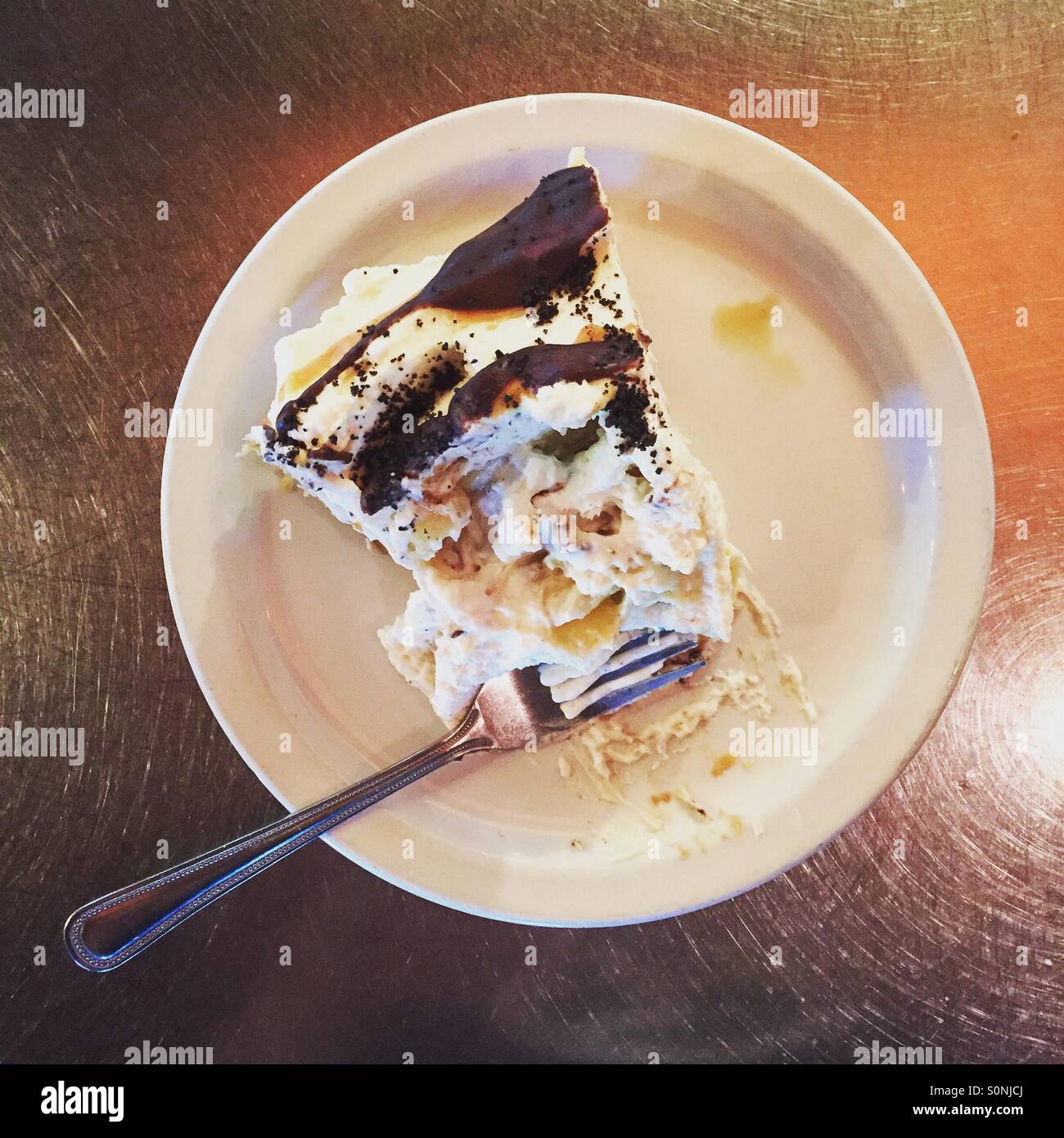 Peanut butter creme pie. - Smartphone Captured Stock Image