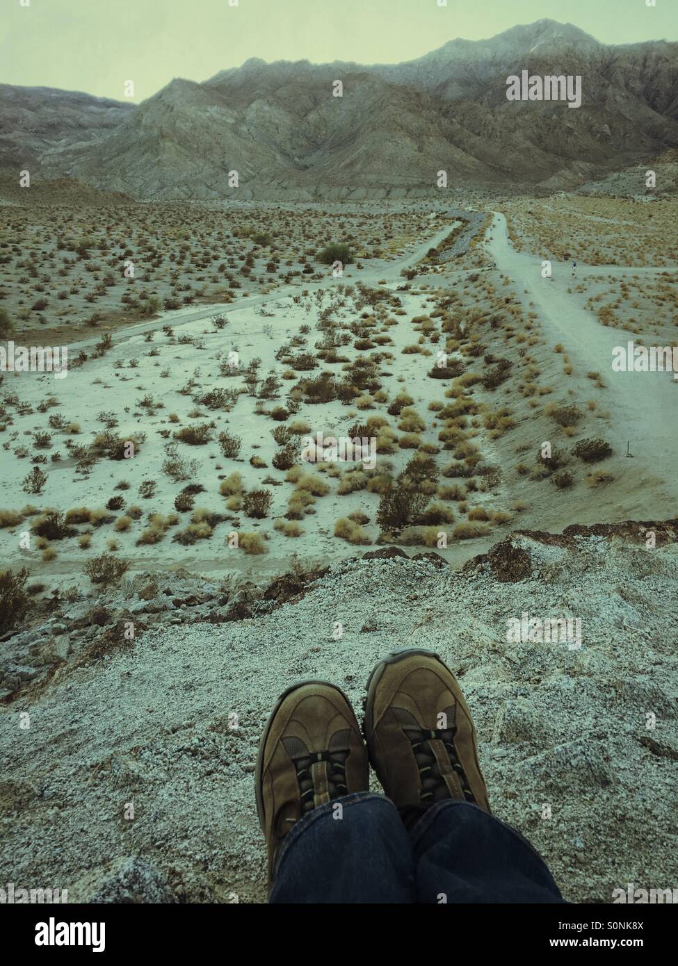 Hiking the Santa Rosa Mountains behind La Quinta, California USA Stock
