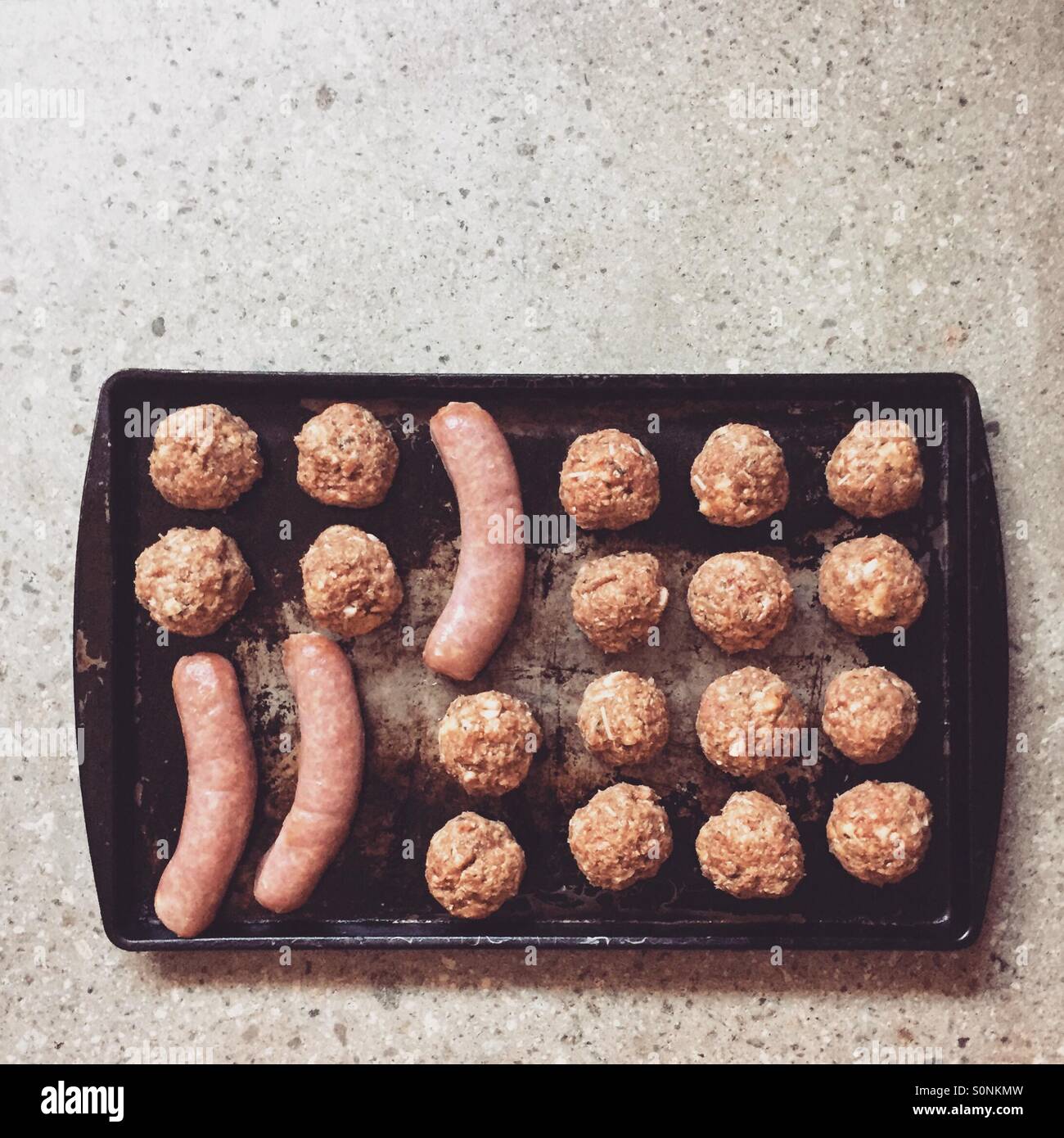 Sausage and meatballs Stock Photo Alamy