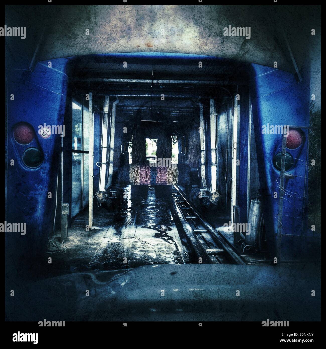 Entering the car wash. - Smartphone Captured Stock Image