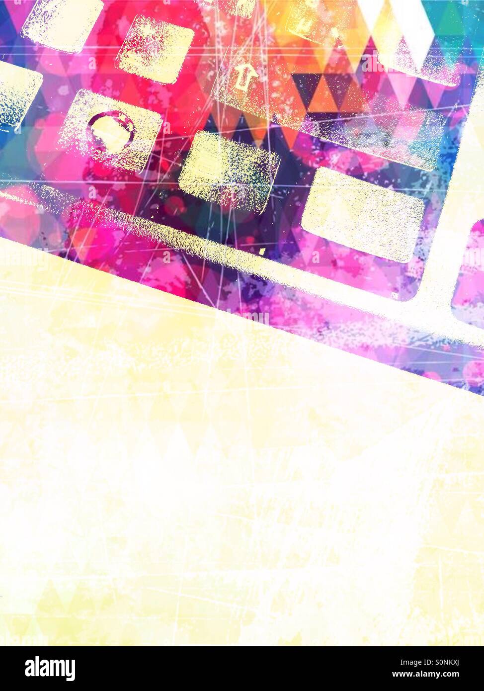 Artful keyboard - Smartphone Captured Stock Image