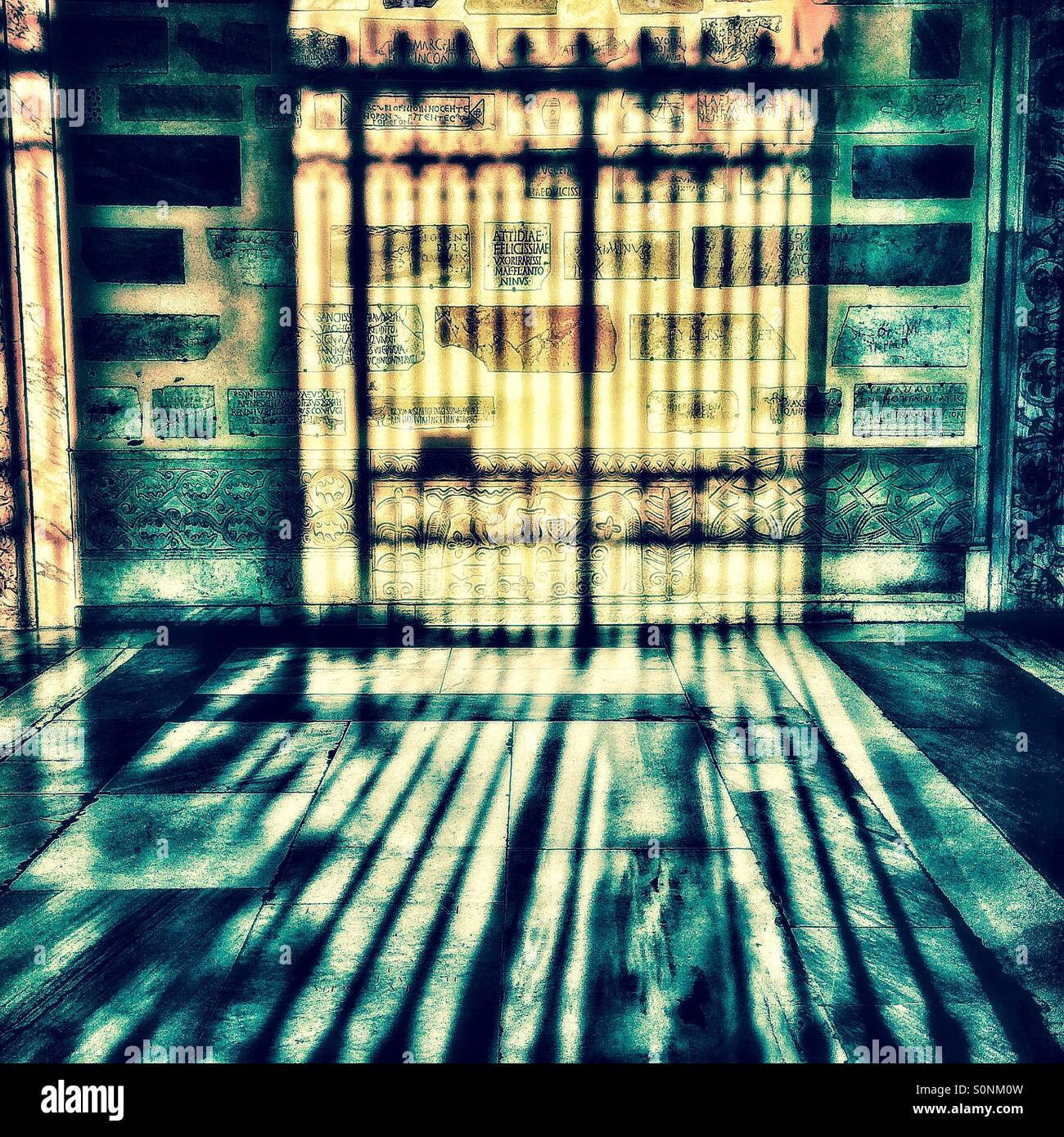 Entrance to Chiesa Santa Maria in Trastevere - Smartphone Captured Stock Image