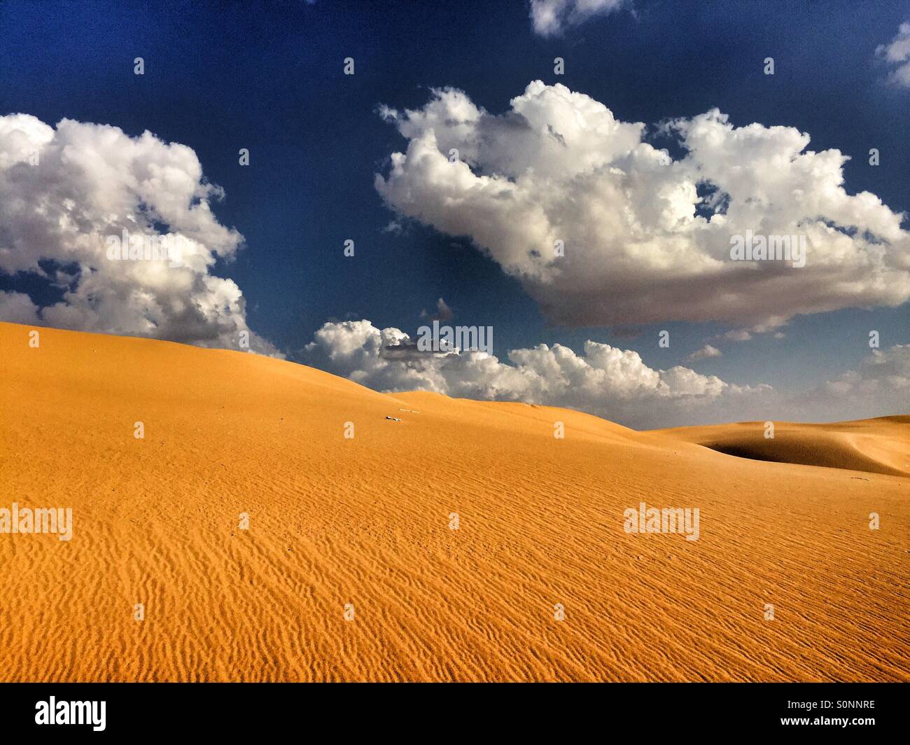 Desert landscape Dubai UAE - Smartphone Captured Stock Image