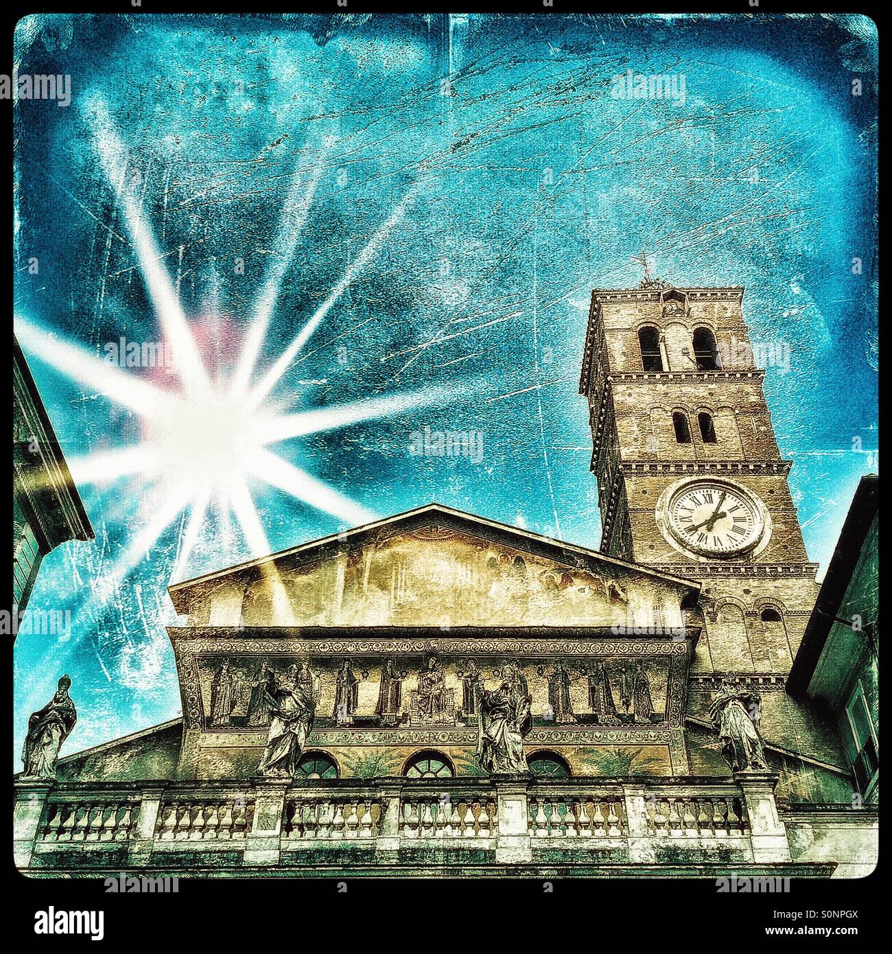 Religion from below - Smartphone Captured Stock Image