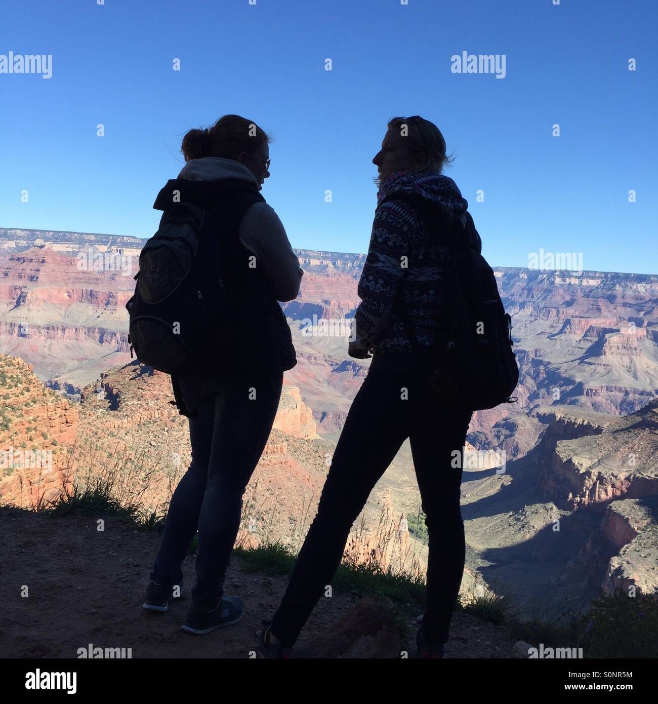 Hiking the Grand Canyon Stock Photo Alamy