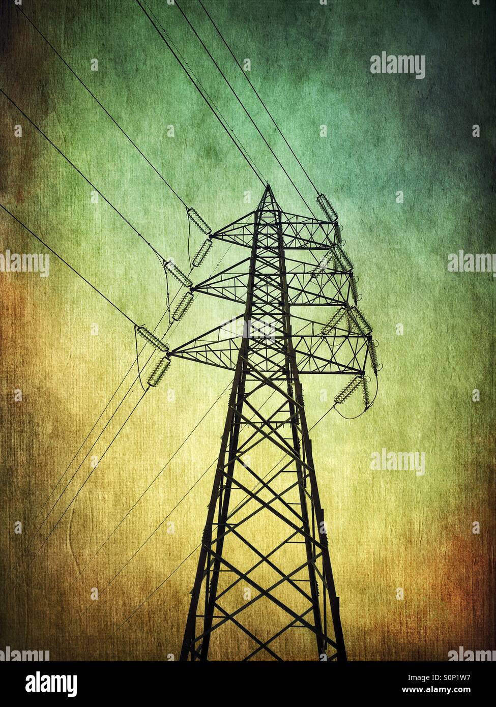 Electricity pylon - Smartphone Captured Stock Image