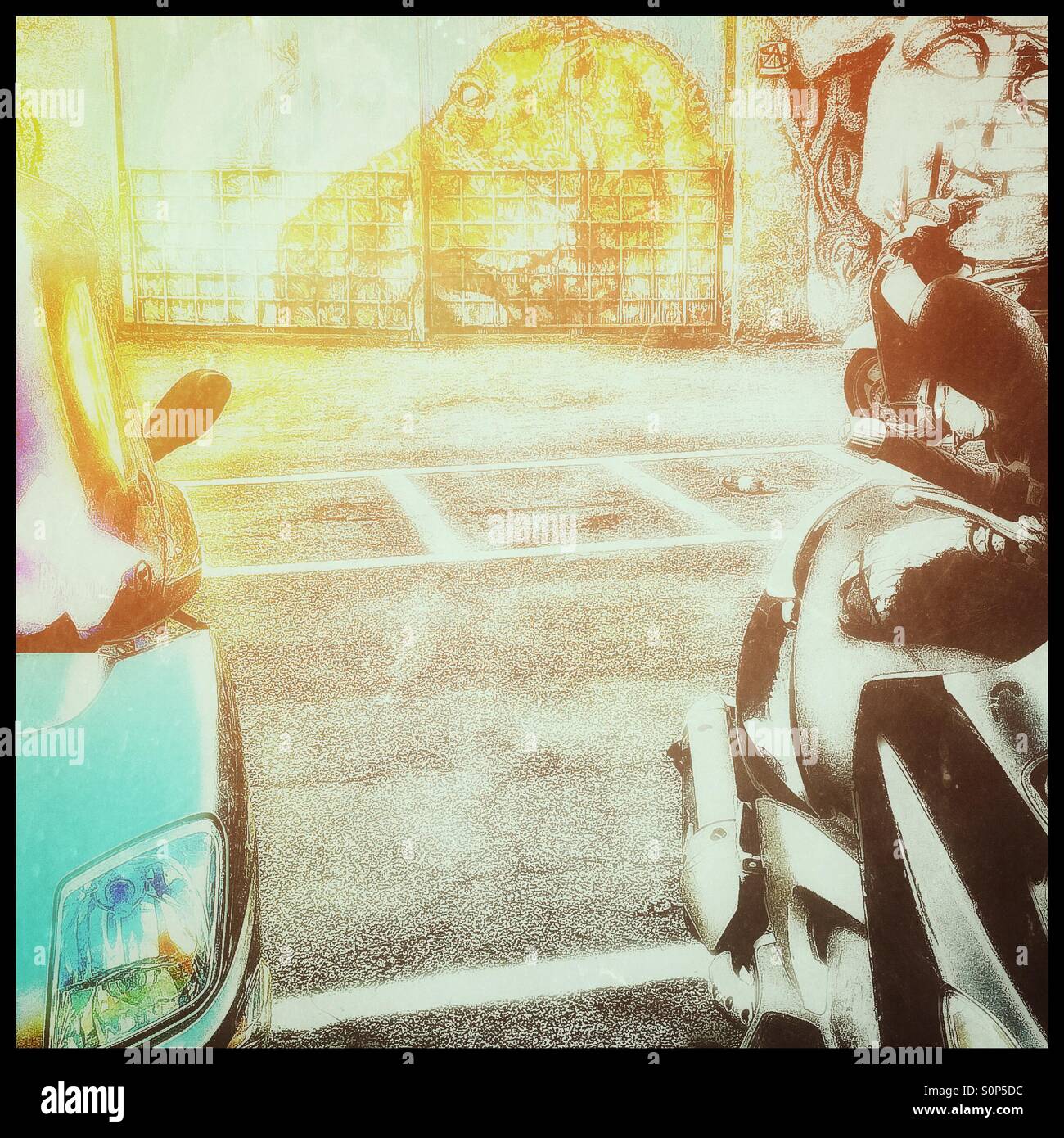 Urban retro Rome - Smartphone Captured Stock Image