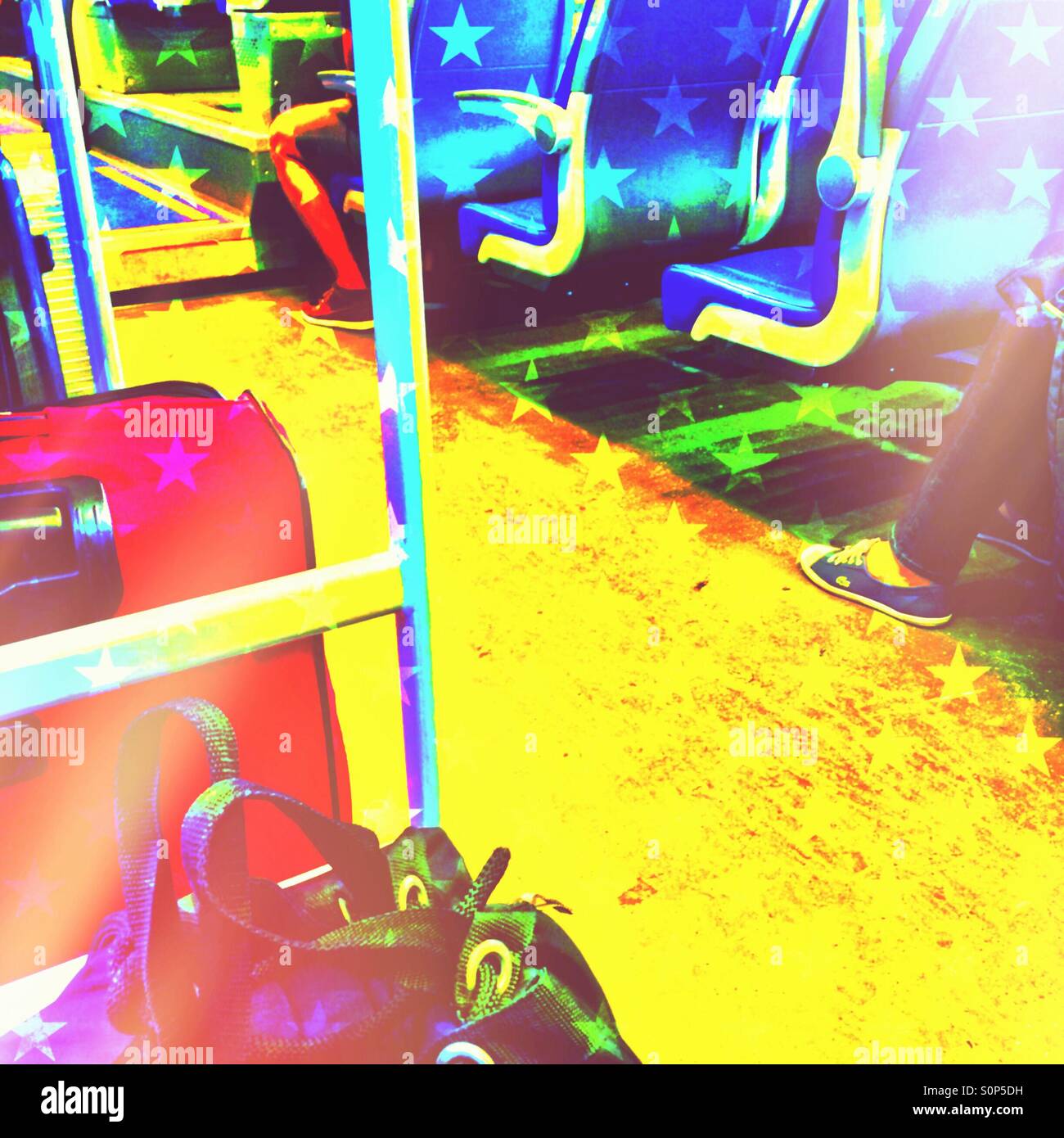 Grunge travel stars - Smartphone Captured Stock Image