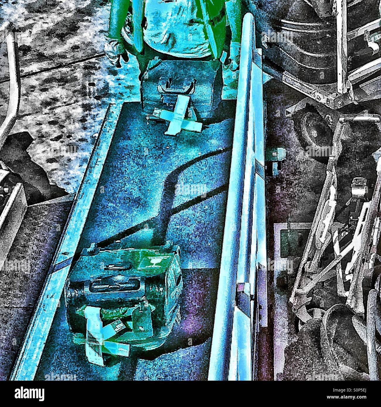 Conveyor belt 2 - Smartphone Captured Stock Image