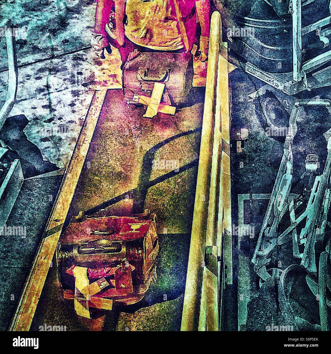 Conveyor belt 3 - Smartphone Captured Stock Image