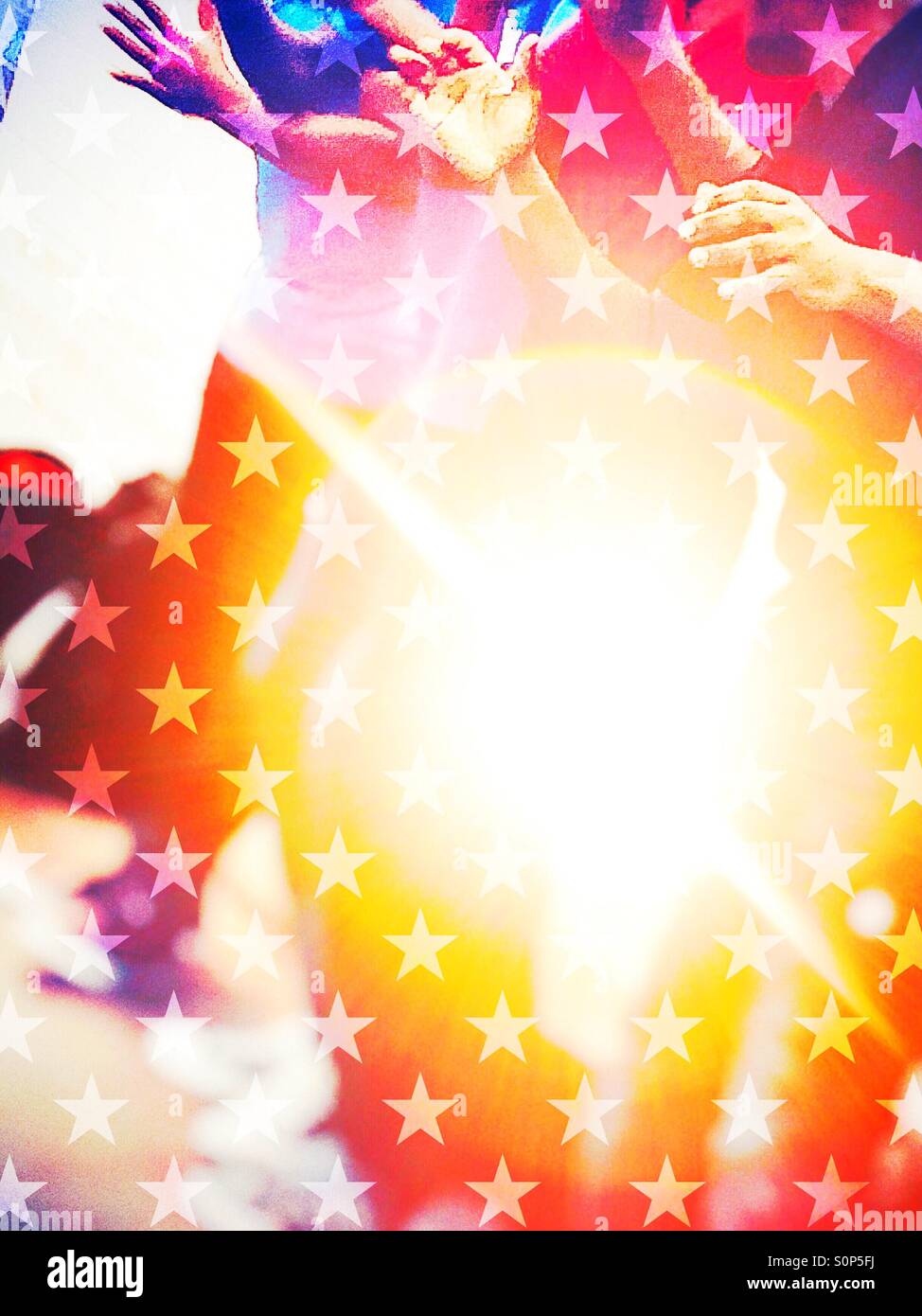 Bright star performers - Smartphone Captured Stock Image