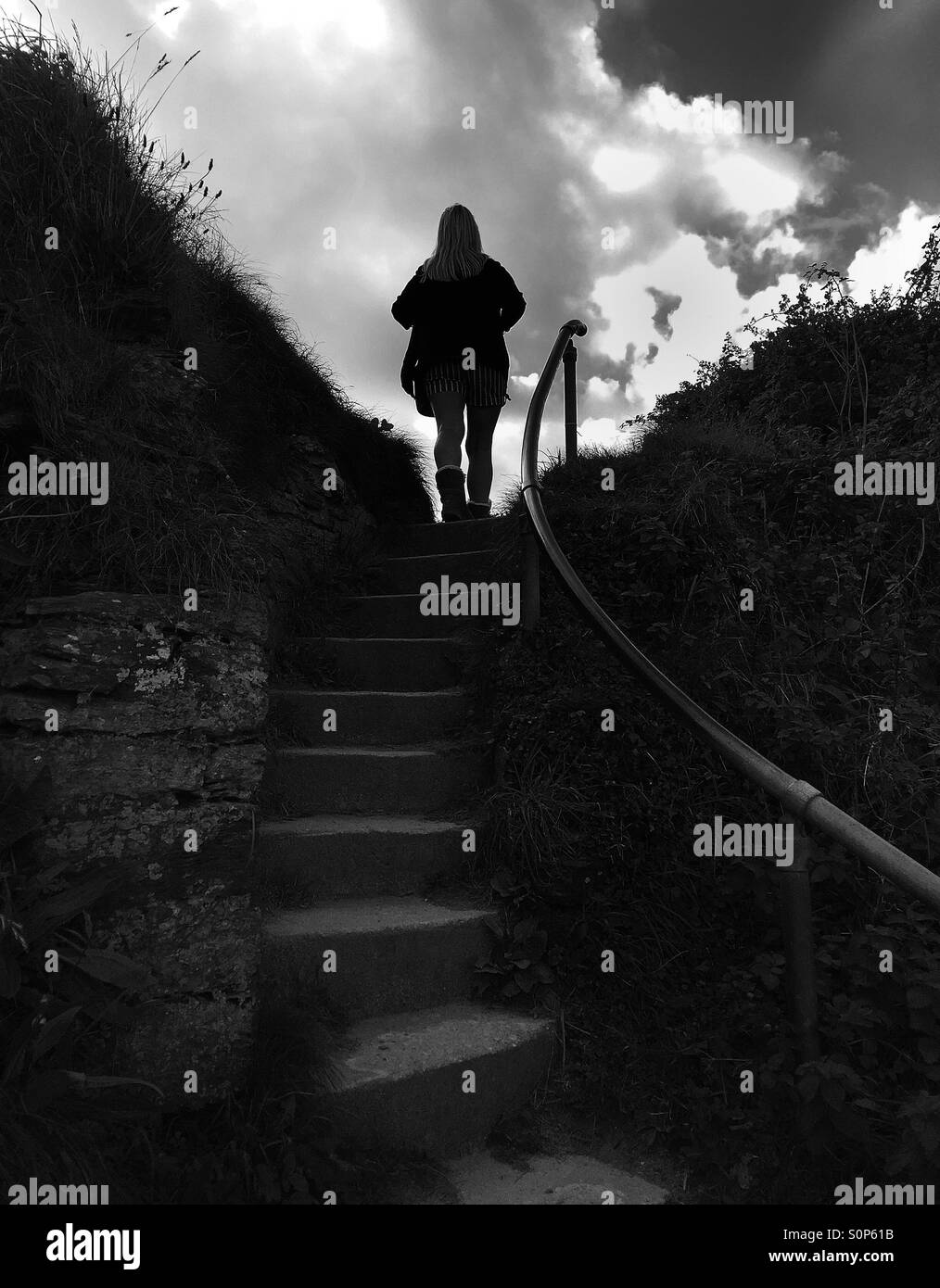 Woman Climbing Stairs Stock Photos & Woman Climbing Stairs Stock Images