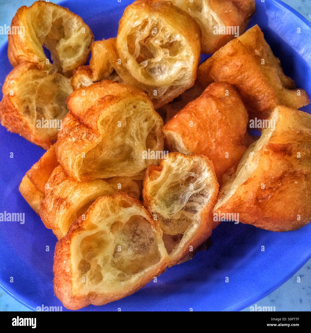 Malaysian deep fried dough Yu Char Kway - Smartphone Captured Stock Image
