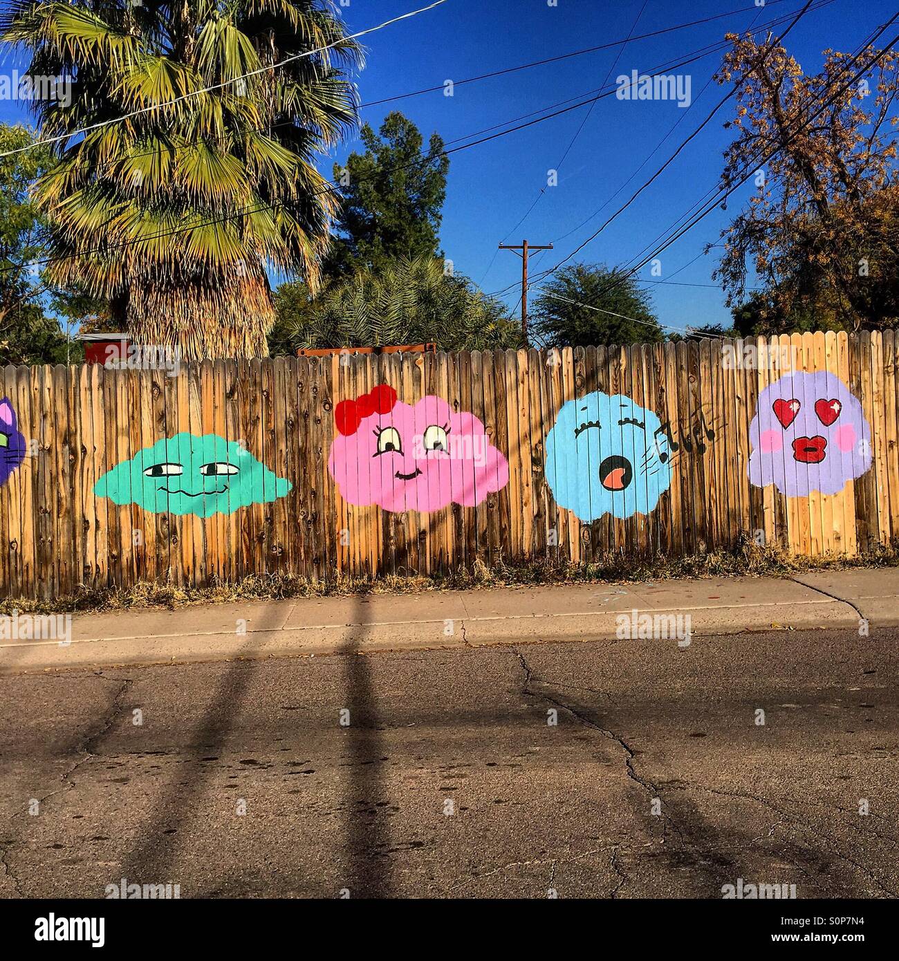 Graffiti on a wood fence Stock Photo Alamy