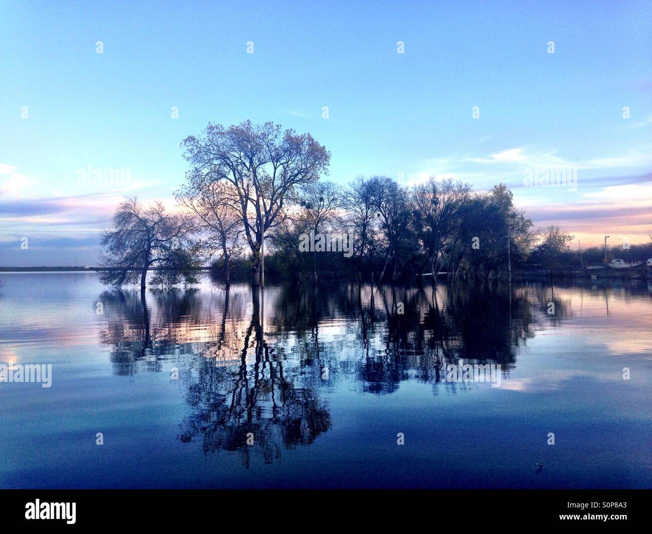 Sunset at Benbrook Lake Marina in Texas Stock Photo Alamy