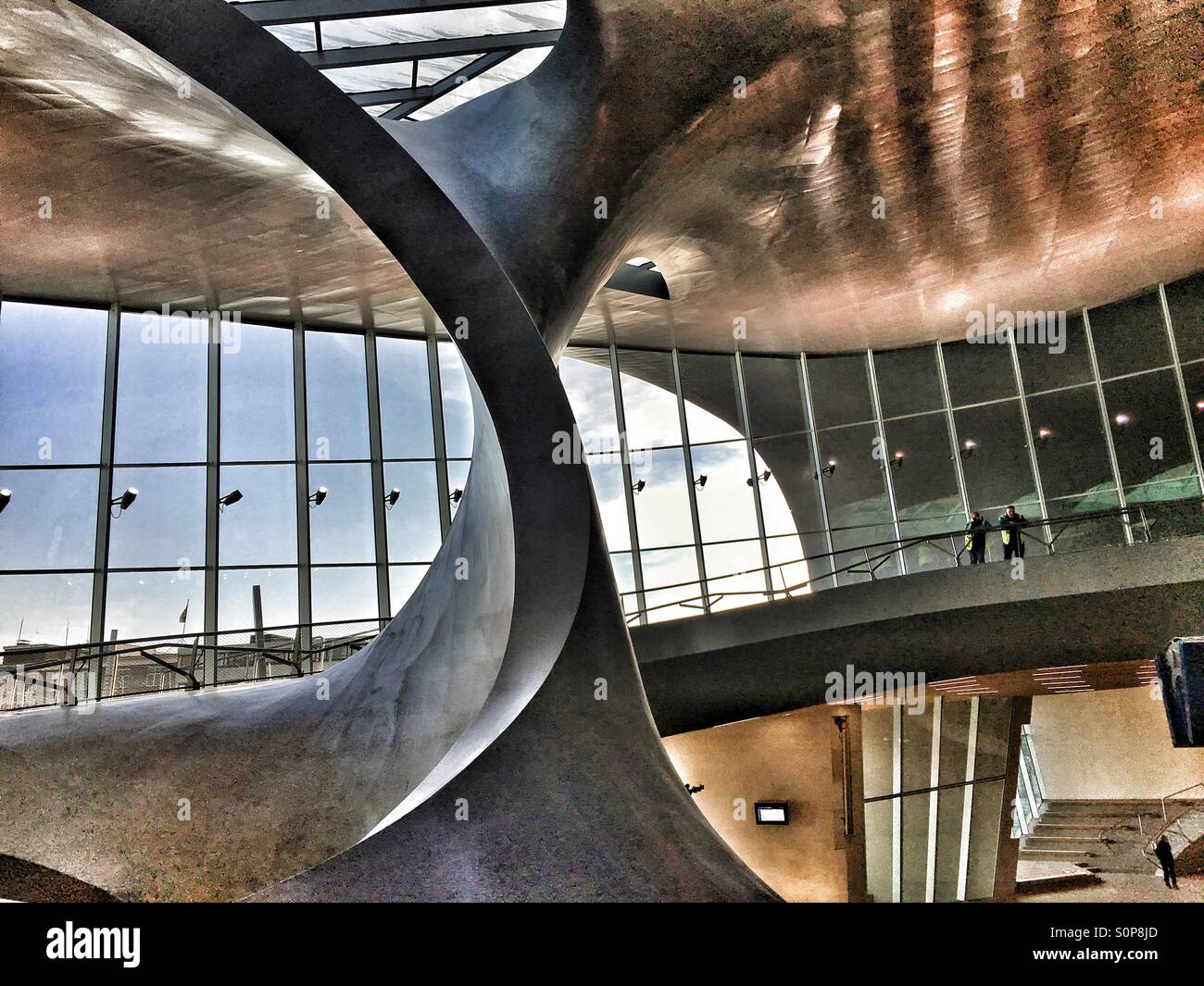 Inside the new train station in Arnhem. Holland - Smartphone Captured Stock Image