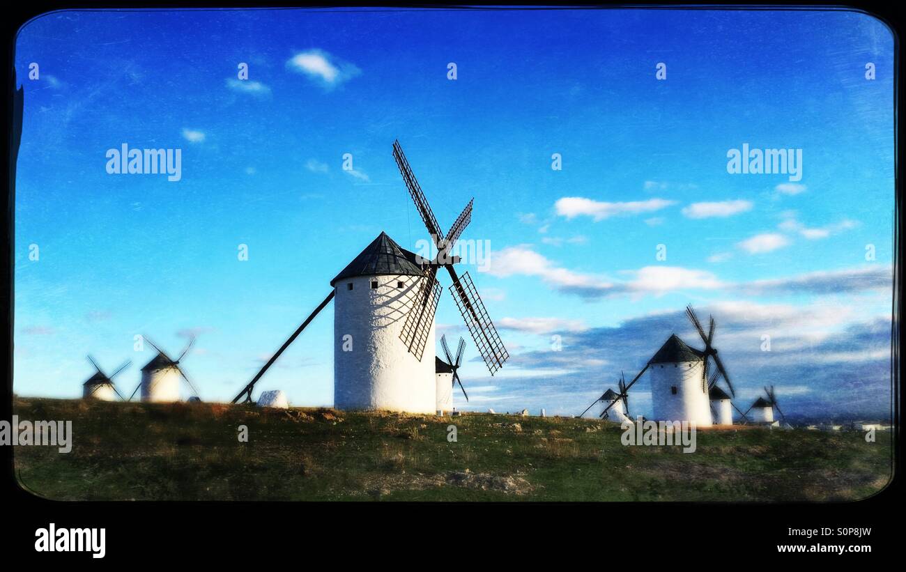Windmills on La Paz hill - Smartphone Captured Stock Image