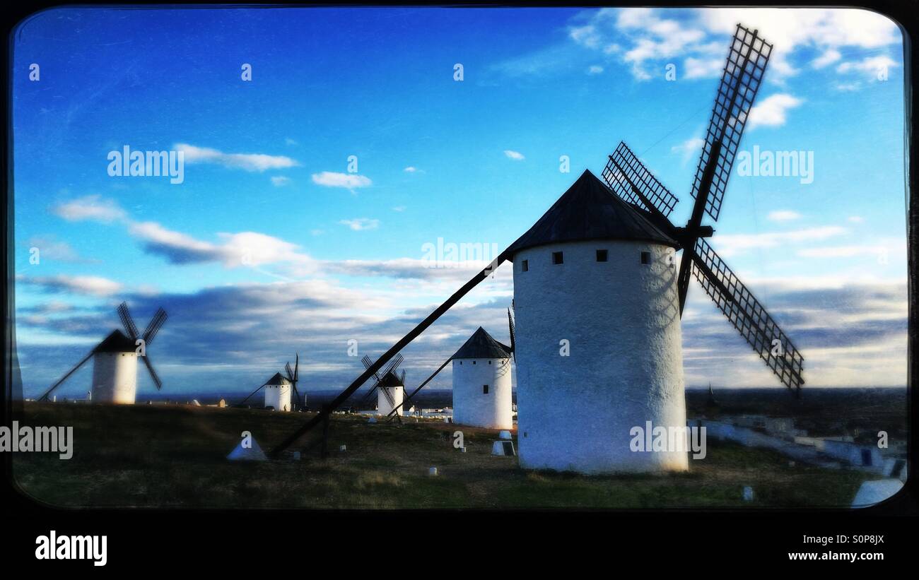 Windmills on La Paz hill - Smartphone Captured Stock Image