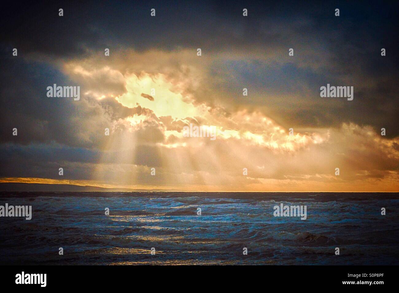 Sunset over the sea - Smartphone Captured Stock Image