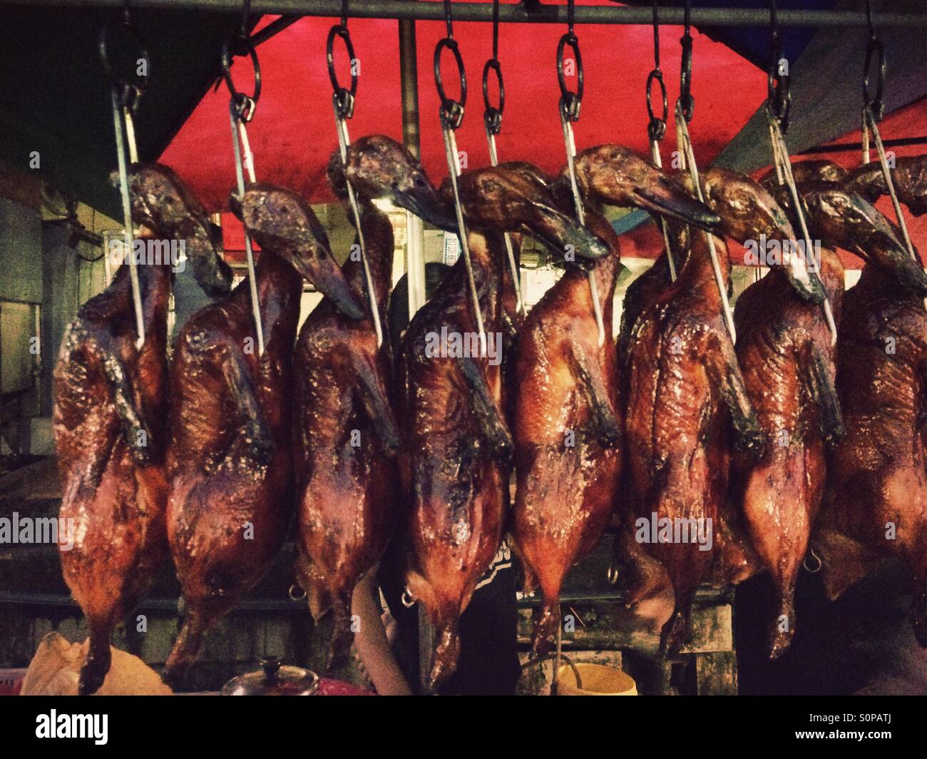 Roast ducks - Smartphone Captured Stock Image