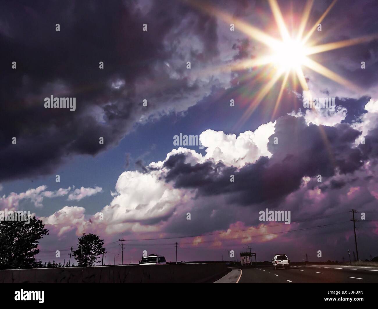 Dramatic clouds - Smartphone Captured Stock Image Dramatic clouds - Smartphone Captured Stock Image