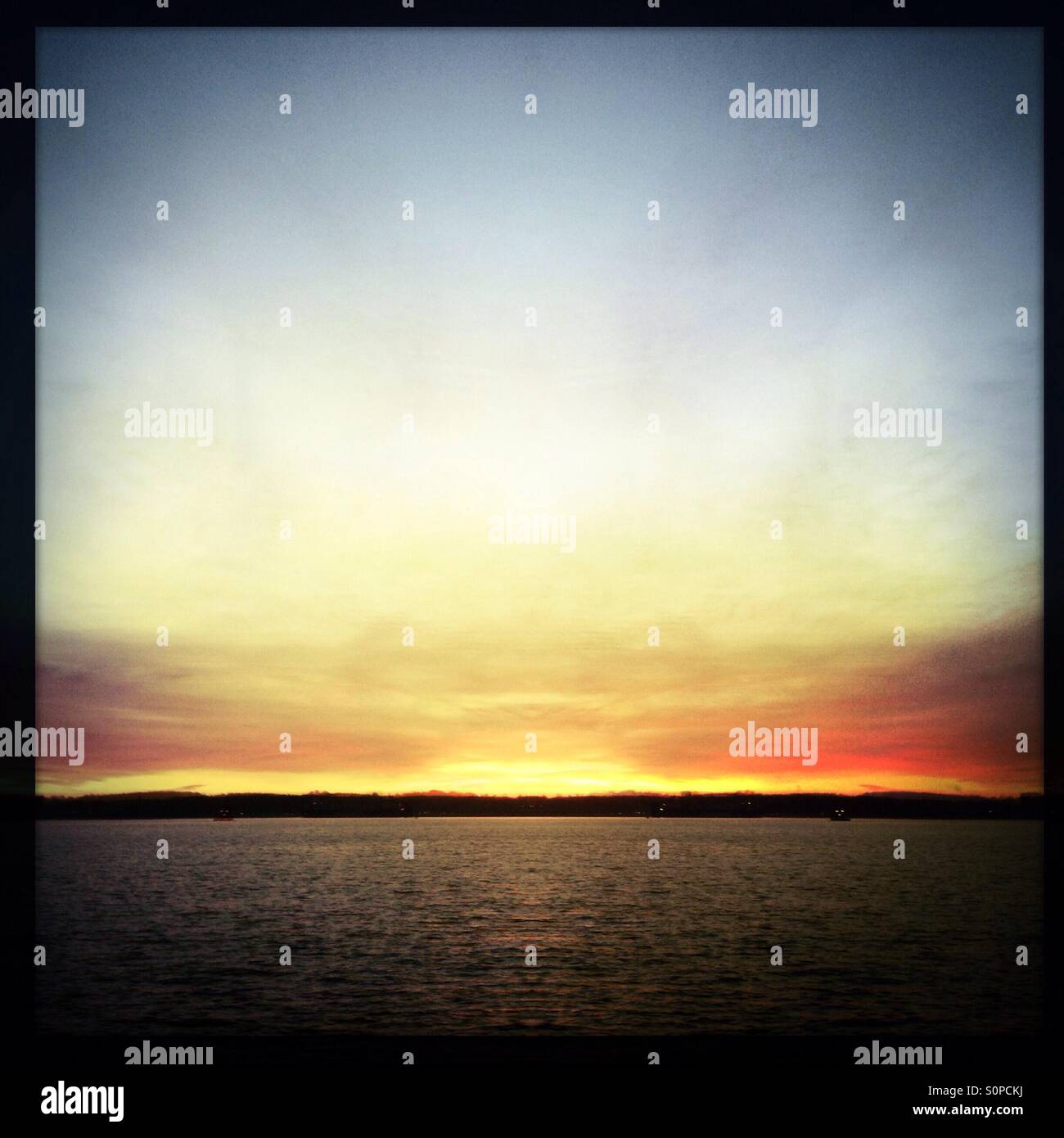 Sunrise at the sea Stock Photo