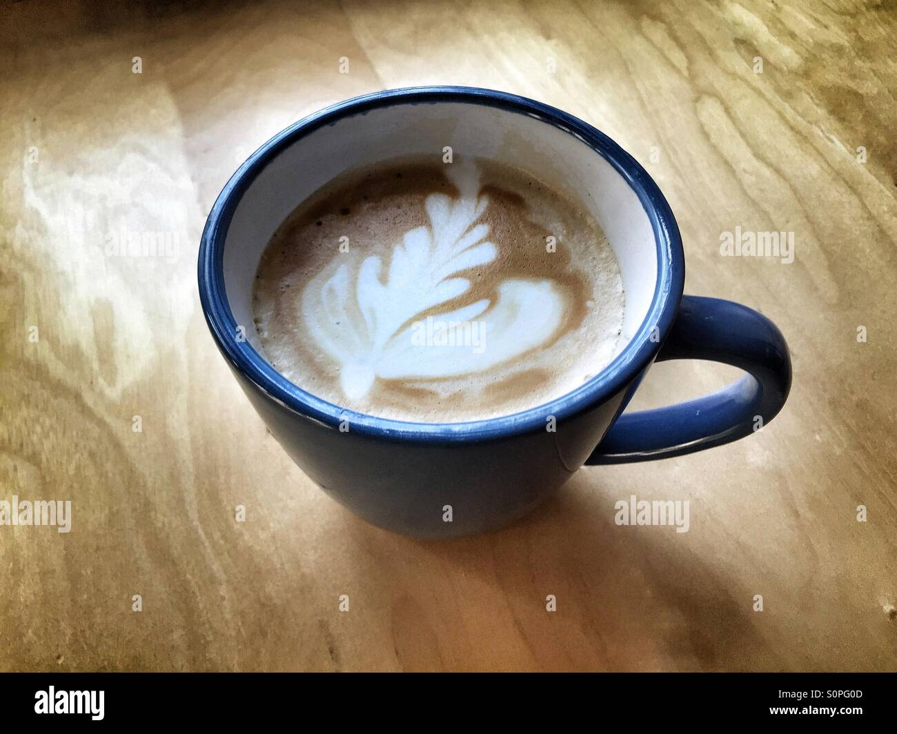 Cup of latte - Smartphone Captured Stock Image