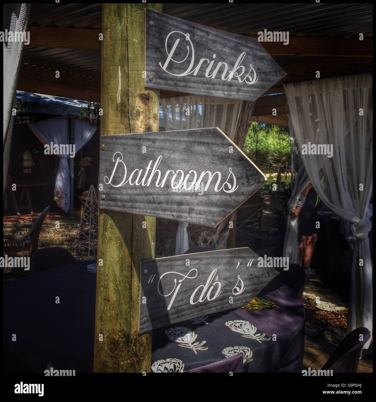 Signage at wedding venue Stock Photo Alamy