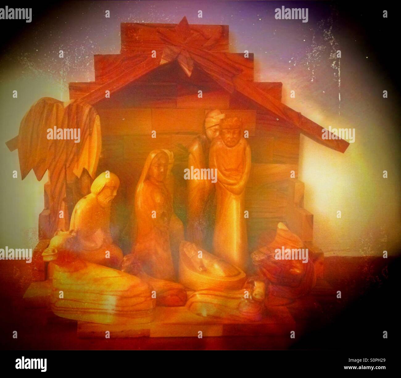 Wooden nativity set from Israel Stock Photo Alamy