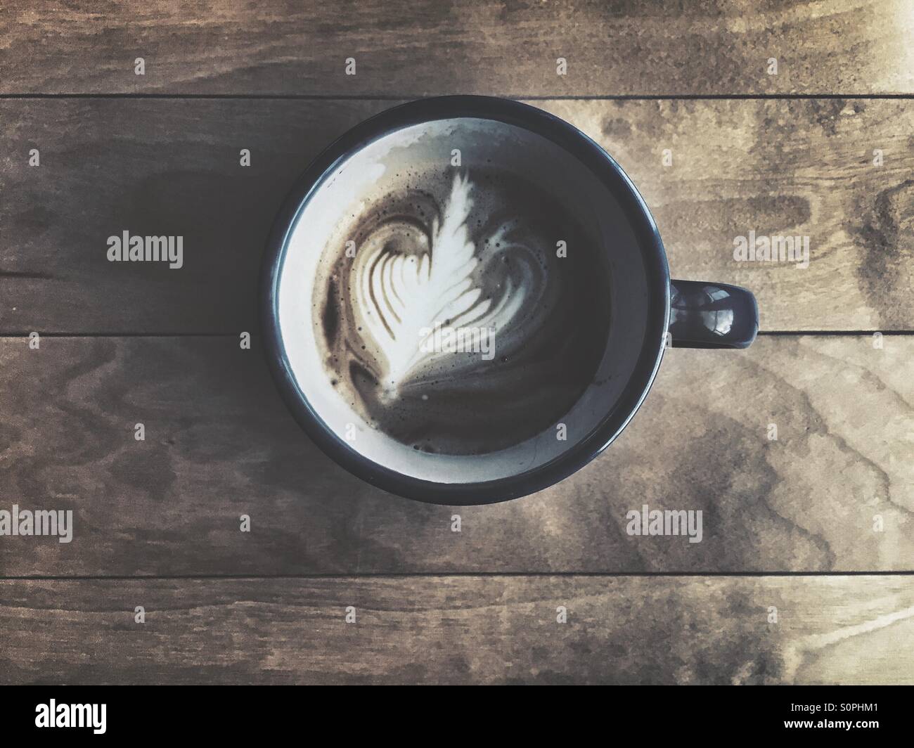 Cup of latte - Smartphone Captured Stock Image