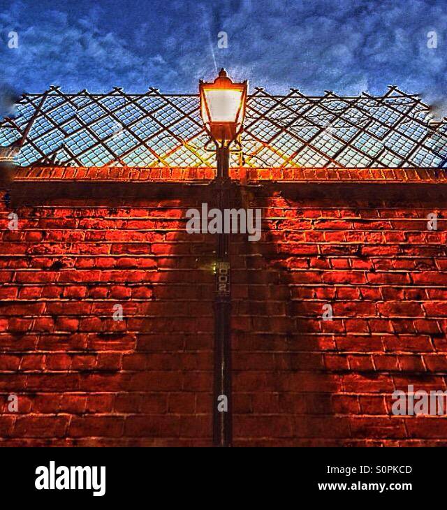 Shadow on a brick wall - Smartphone Captured Stock Image