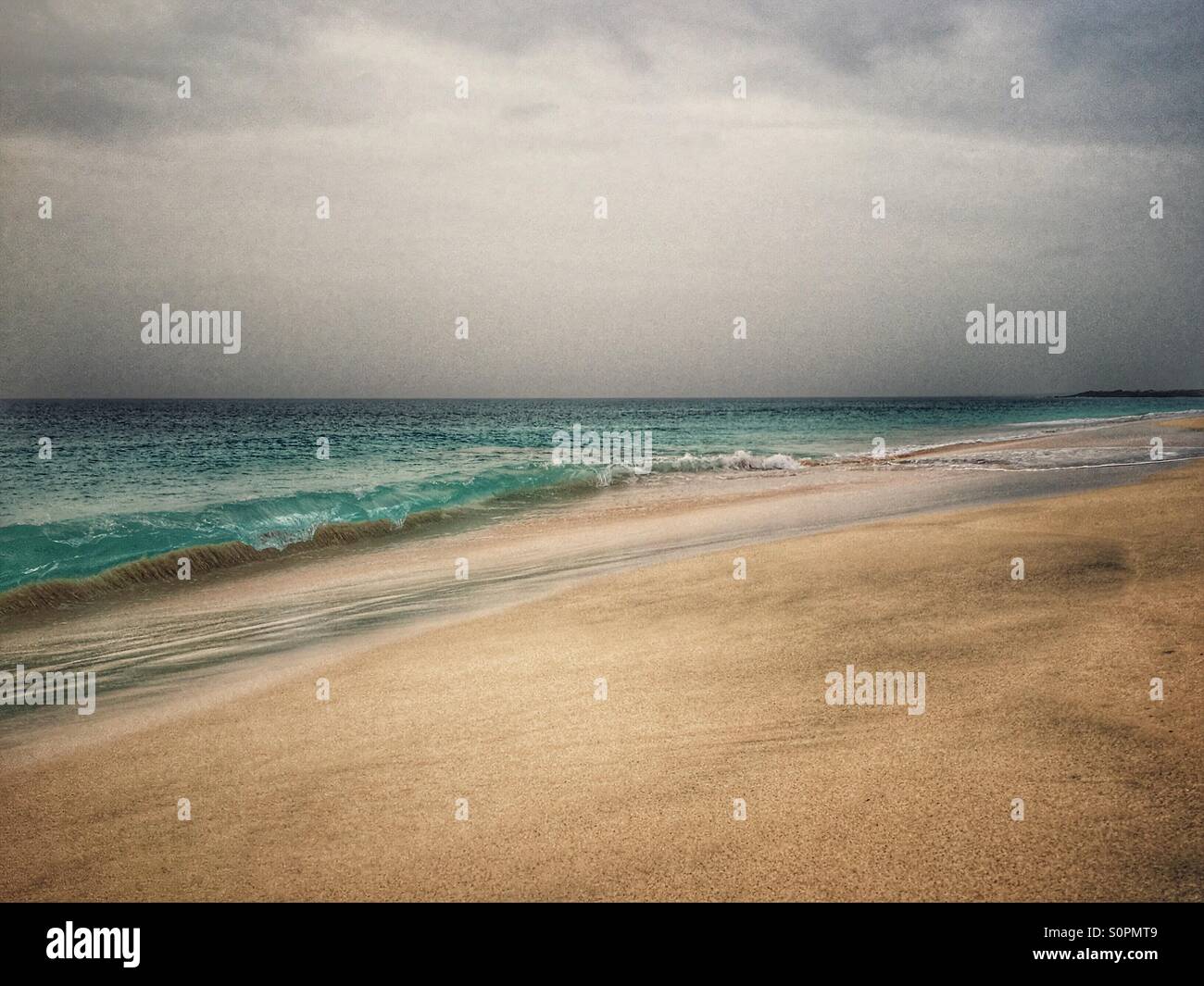 Deserted tropical beach - Smartphone Captured Stock Image
