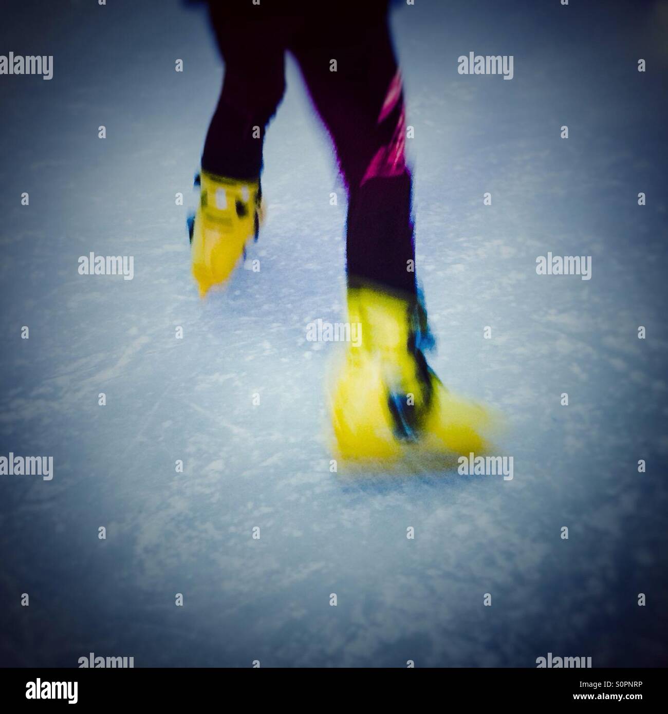 Skater on ice. Rollerblading Stock Photo