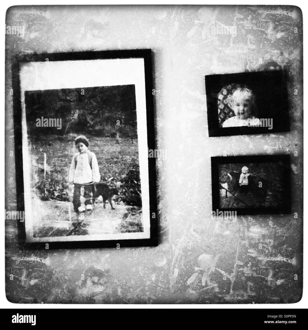 Photos on the wall - Smartphone Captured Stock Image