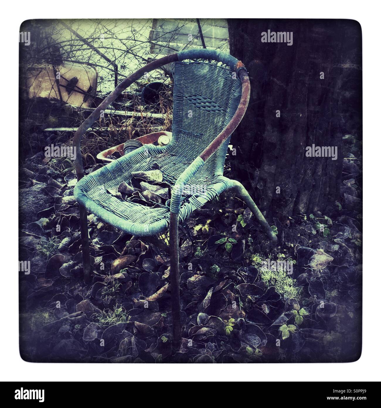 Old garden chair - Smartphone Captured Stock Image