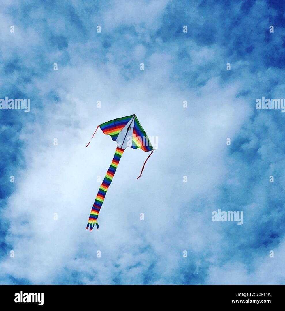 Flying Christmas Present Stock Photo Alamy