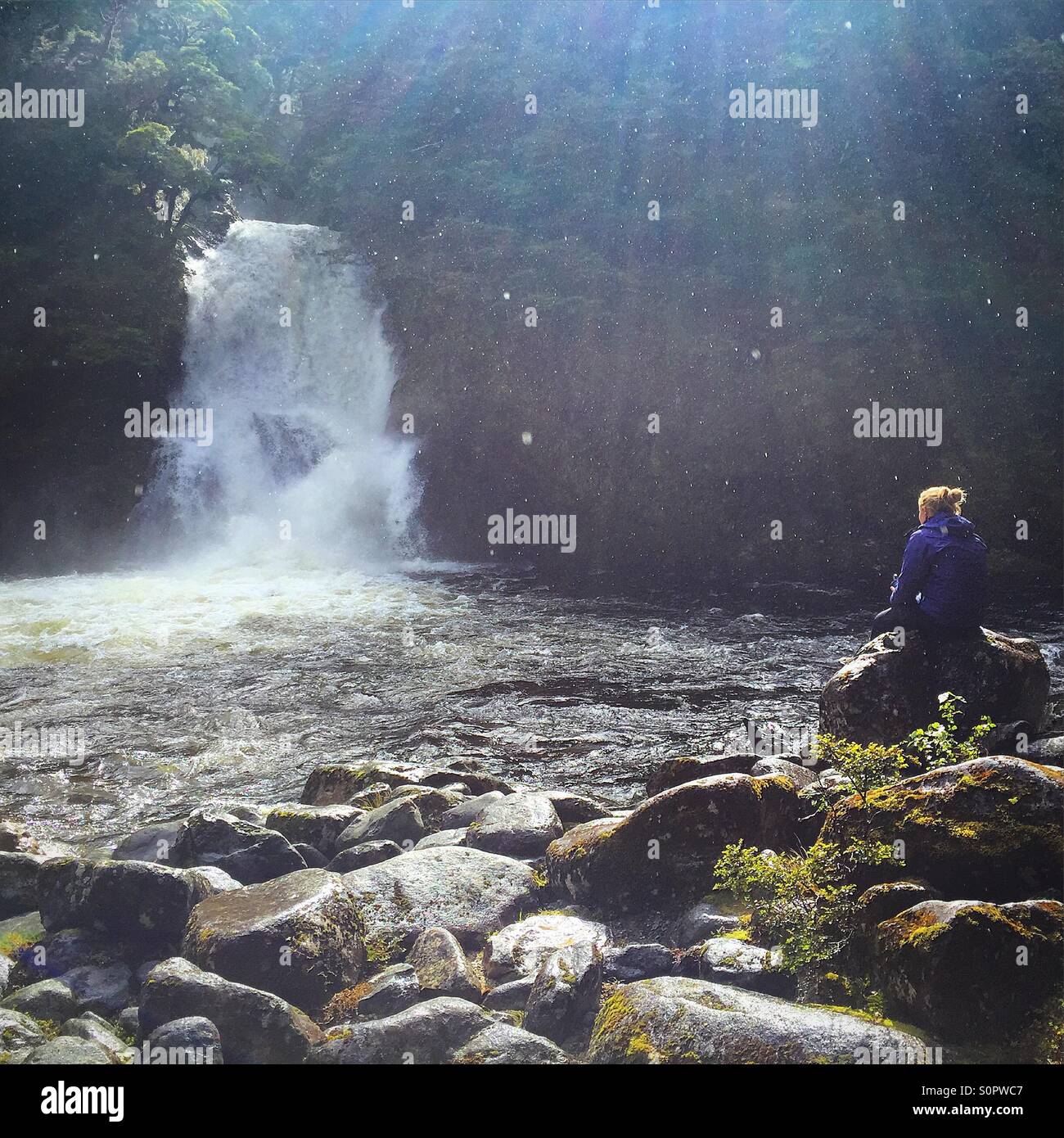 New zealand waterfalls hi-res stock photography and images - Alamy