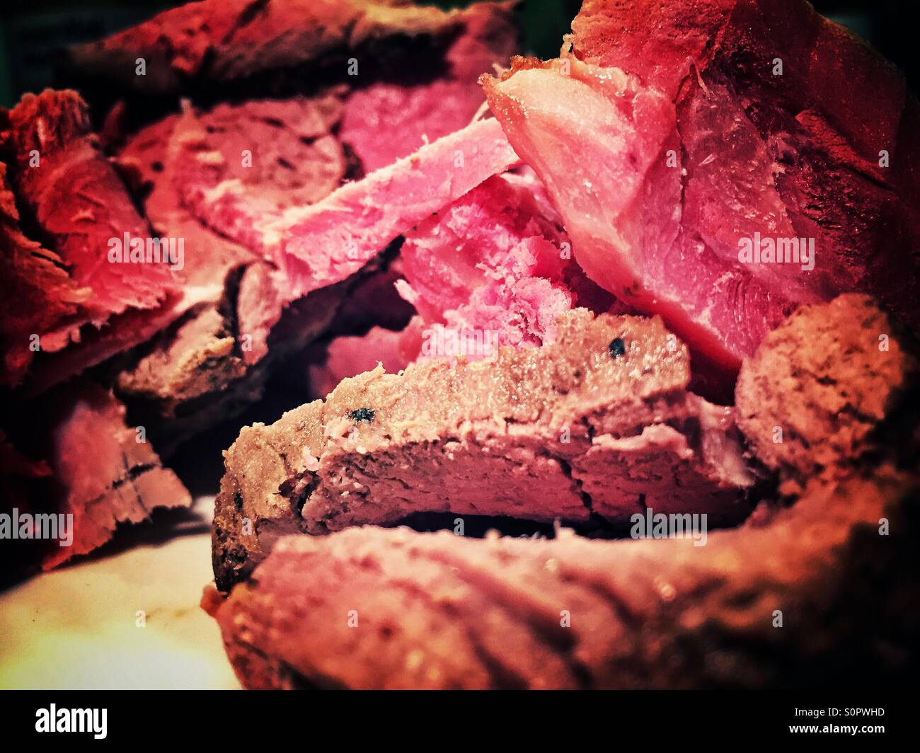Cold cuts ham and beef Stock Photo Alamy