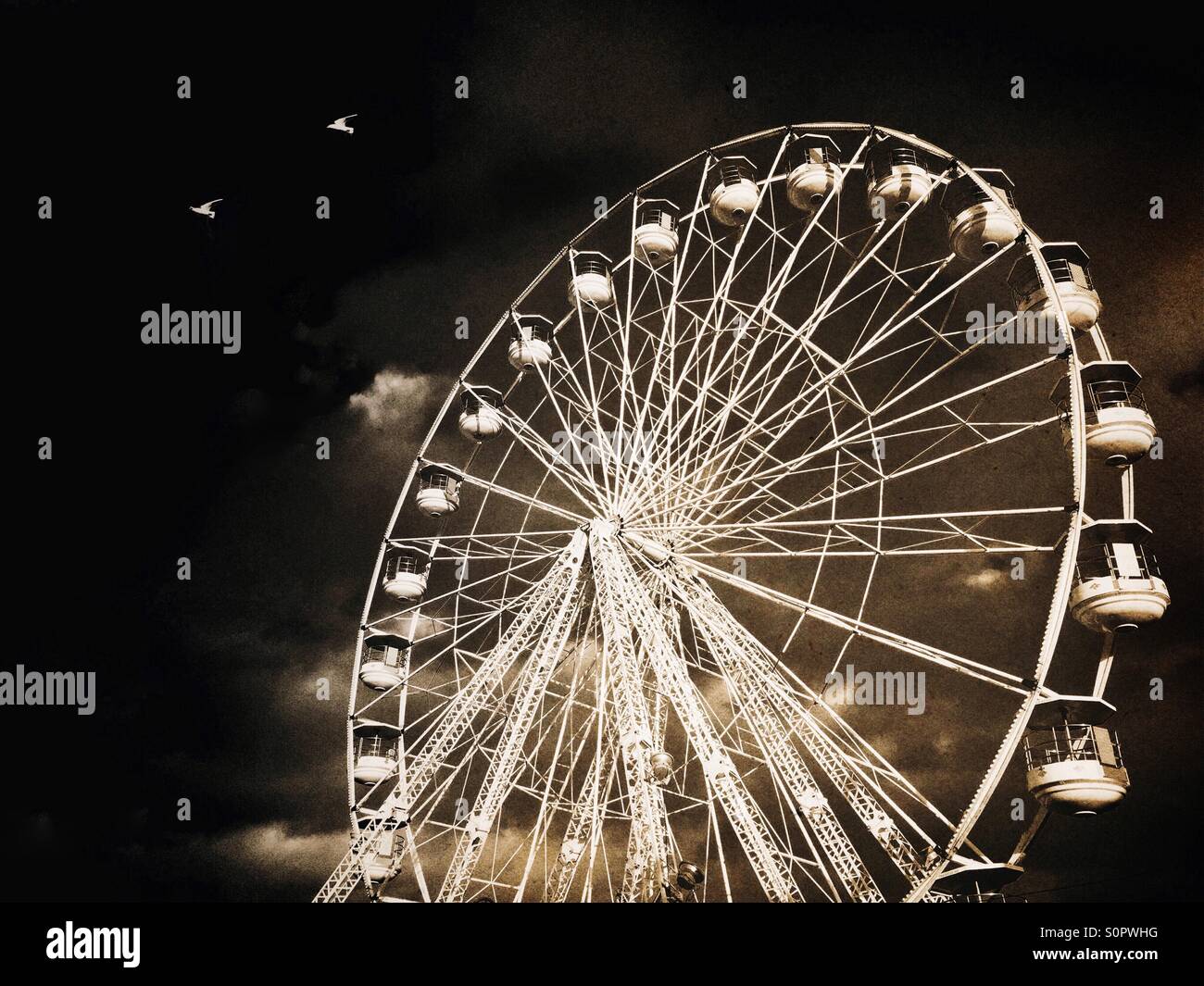 Giant Ferris wheel in Chorley, Lancashire - Smartphone Captured Stock Image