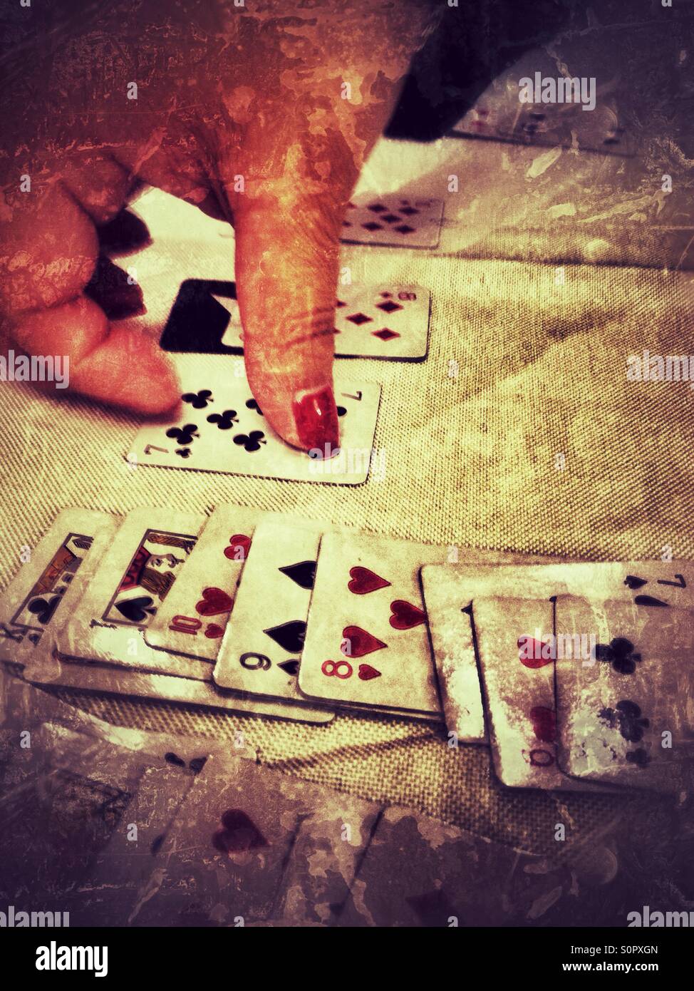 Playing cards. - Smartphone Captured Stock Image