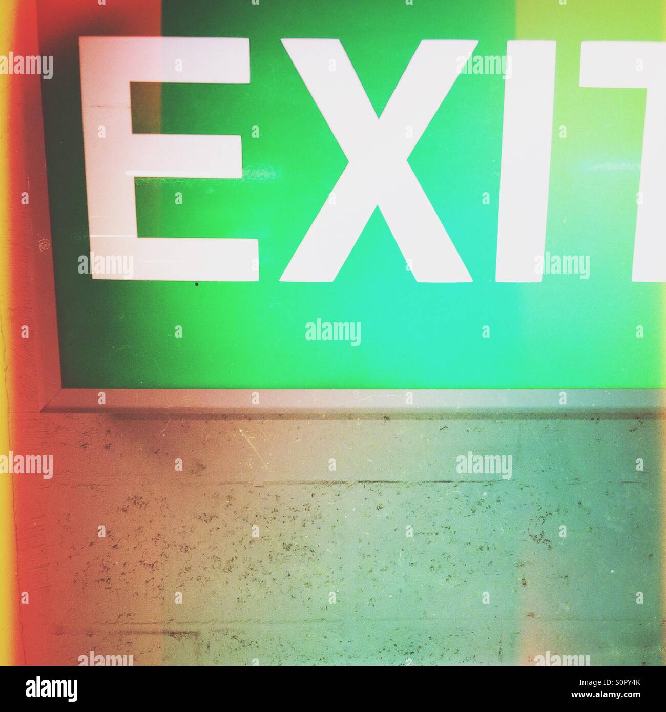 Exit sign - Smartphone Captured Stock Image