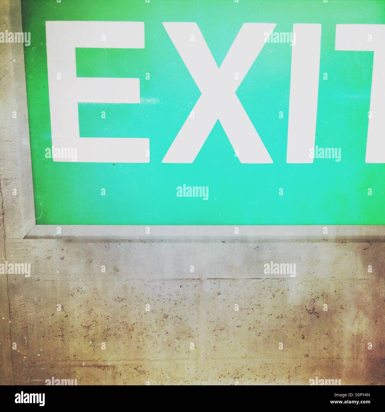 Exit sign - Smartphone Captured Stock Image