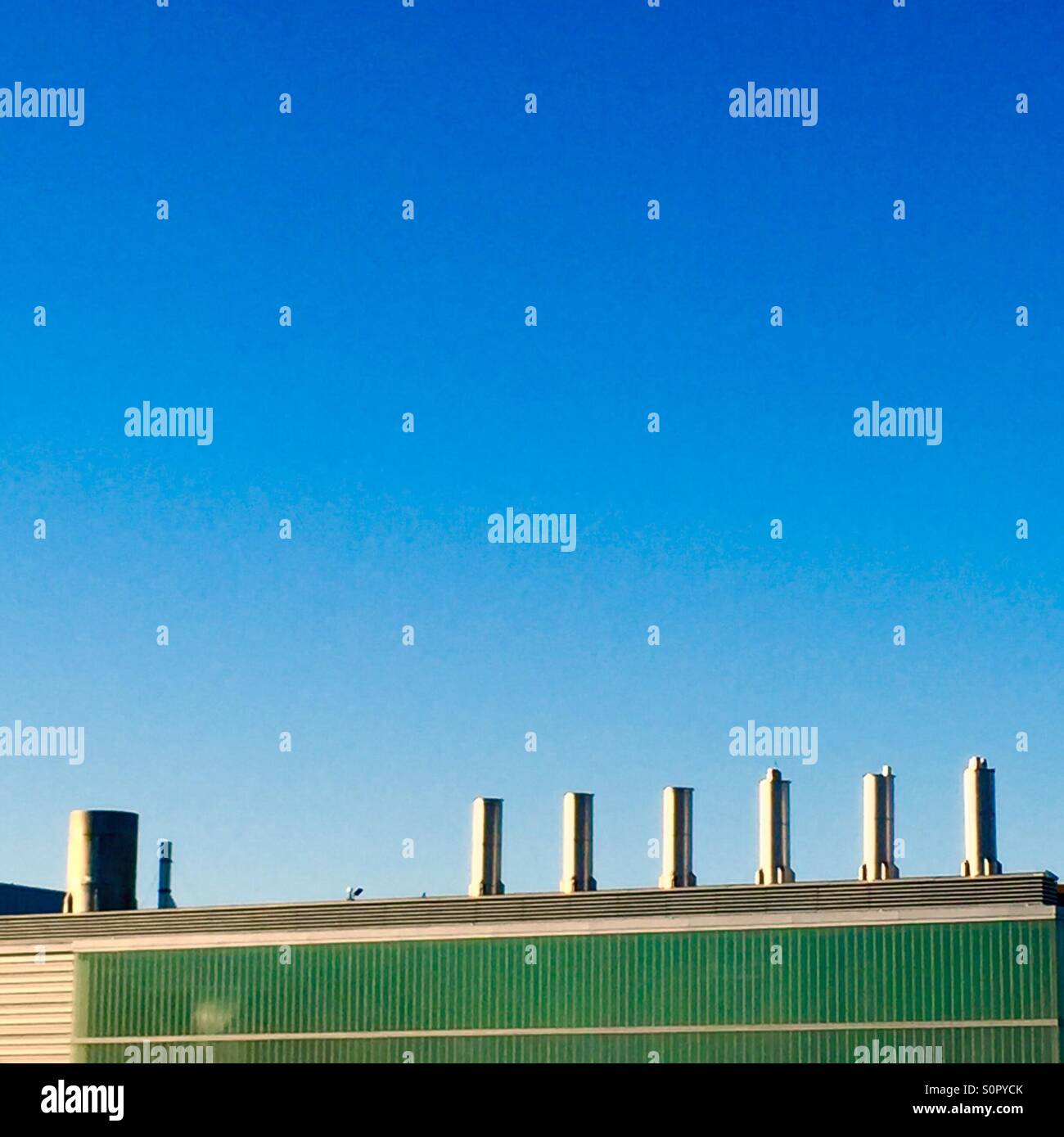 Warehouse Smokestack Chimney Stock Photos Warehouse Smokestack