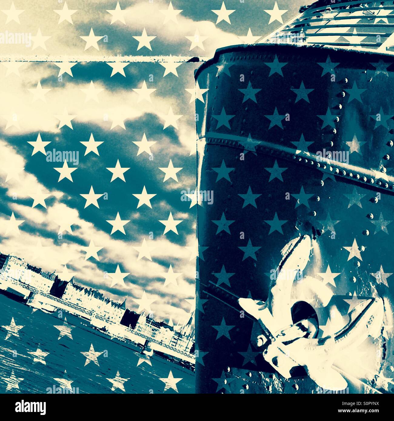 Waterfront stars - Smartphone Captured Stock Image